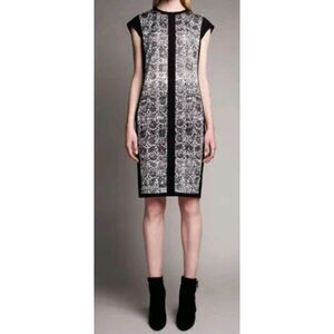 Narciso Rodriguez Womens Back Zip size 2 Sheath Dress Black preppy business chic